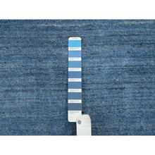 Load image into Gallery viewer, 10&#39;x14&#39; Denim Blue, Soft Wool, Hand Loomed, Modern Design, Tone On Tone, Oriental Rug FWR387390