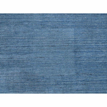 Load image into Gallery viewer, 9&#39;x11&#39;10&quot; Denim Blue, Modern Design, Tone on Tone, Soft Wool, Hand Loomed, Oriental, Rug FWR387438