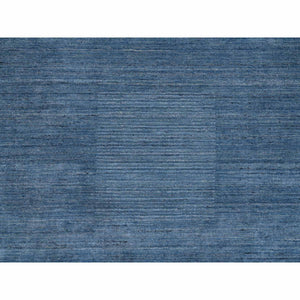 8'x8' Denim Blue, Tone On Tone, Modern Design, Soft And Plush Wool Hand Loomed, Round Oriental Rug FWR387462