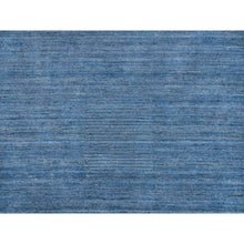 Load image into Gallery viewer, 6&#39;x6&#39; Denim Blue, Soft Wool Hand Loomed, Modern Design, Tone On Tone, Round Oriental Rug FWR387492