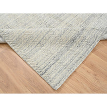 Load image into Gallery viewer, 6&#39;1&quot;x9&#39; Beige, Variegated Textured Modern Design, Pure Wool Hand Loomed, Oriental Rug FWR387540