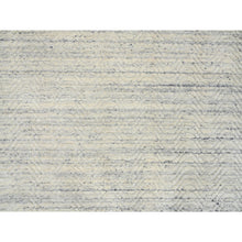 Load image into Gallery viewer, 6&#39;1&quot;x9&#39; Beige, Variegated Textured Modern Design, Pure Wool Hand Loomed, Oriental Rug FWR387540