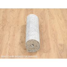 Load image into Gallery viewer, 2&#39;6&quot;x7&#39;10&quot; Gray, Hand Knotted Broken Persian Design, Wool And Pure Silk, Runner Oriental Rug FWR387618