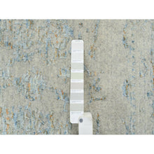 Load image into Gallery viewer, 12&#39;x15&#39;1&quot; Gray with Touches of Blue, Wool and Plant Based Silk Jacquard Hand Loomed, Tabriz Design, Oversized Oriental Rug FWR387624
