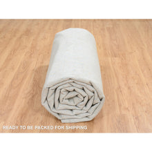 Load image into Gallery viewer, 12&#39;x15&#39;1&quot; Gray with Touches of Blue, Wool and Plant Based Silk Jacquard Hand Loomed, Tabriz Design, Oversized Oriental Rug FWR387624