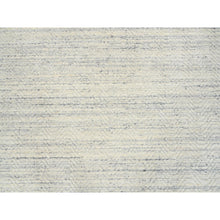 Load image into Gallery viewer, 9&#39;10&quot;x9&#39;10&quot; Beige, Natural Wool Hand Loomed, Variegated Textured Modern Design, Round Oriental Rug FWR387630