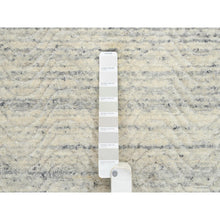 Load image into Gallery viewer, 5&#39;10&quot;x9&#39; Beige, Variegated Textured Modern Design, Natural Wool Hand Loomed, Oriental Rug FWR387636