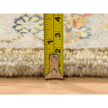 Load image into Gallery viewer, 2&#39;1&quot;x3&#39; Ivory And Gray, Karajeh Design With Tribal Medallions, Organic Wool Hand Knotted, Mat Oriental Rug FWR387822