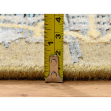 Load image into Gallery viewer, 2&#39;6&quot;x18&#39; Gold Brown, Hand Knotted, Transitional Sarouk, Silk with Textured Wool, XL Runner Oriental Rug FWR388062