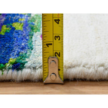 Load image into Gallery viewer, 3&#39;x5&#39; Colorful, Modern Abstract Motifs Painter&#39;s Brush Strokes, Wool And Sari Silk, Hand Knotted, Oriental Rug FWR388080