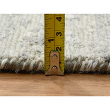 Load image into Gallery viewer, 8&#39;1&quot;x16&#39; Light Gray, Modern Design, Hand Spun Undyed Natural Wool, Hand Knotted, Gallery Size Runner Oriental Rug FWR388134
