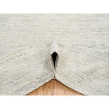 Load image into Gallery viewer, 8&#39;1&quot;x8&#39;1&quot; Light Gray, Modern Design, Hand Spun Undyed Natural Wool, Hand Knotted, Square Oriental Rug FWR388140