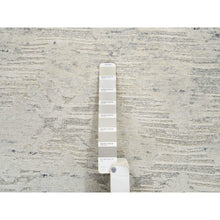Load image into Gallery viewer, 8&#39;1&quot;x8&#39;1&quot; Light Gray, Modern Design, Hand Spun Undyed Natural Wool, Hand Knotted, Square Oriental Rug FWR388140