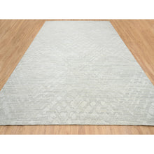 Load image into Gallery viewer, 14&#39;x19&#39;9&quot; Light Gray, Hand Spun Undyed Natural Wool, Hand Knotted, Modern Design, Oversized Oriental Rug FWR388272