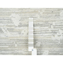 Load image into Gallery viewer, 14&#39;x19&#39;9&quot; Light Gray, Hand Spun Undyed Natural Wool, Hand Knotted, Modern Design, Oversized Oriental Rug FWR388272