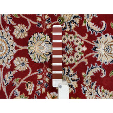 Load image into Gallery viewer, 6&#39;x8&#39;10&quot; Cherry Red, Nain With All Over Flower Design 250 Kpsi, Wool Hand Knotted, Oriental Rug FWR388332