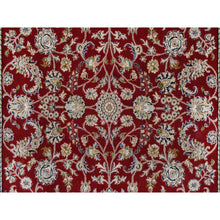 Load image into Gallery viewer, 6&#39;x8&#39;10&quot; Cherry Red, Nain With All Over Flower Design 250 Kpsi, Wool Hand Knotted, Oriental Rug FWR388332