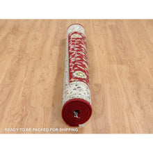 Load image into Gallery viewer, 6&#39;x8&#39;10&quot; Cherry Red, Nain With All Over Flower Design 250 Kpsi, Wool Hand Knotted, Oriental Rug FWR388332