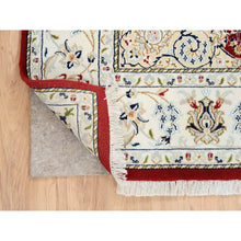 Load image into Gallery viewer, 6&#39;x6&#39; Cherry Red, Nain With Center Medallion Flower Design 250 Kpsi, Pure Wool Hand Knotted, Square Oriental Rug FWR388344