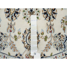 Load image into Gallery viewer, 6&#39;x6&#39; Ivory, Nain with Center Medallion Flower Design, 250 KPSI, Wool, Hand Knotted, Round Oriental Rug FWR388476