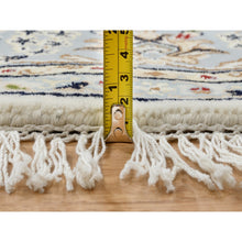 Load image into Gallery viewer, 6&#39;x6&#39; Ivory, Nain with Center Medallion Flower Design, 250 KPSI, Wool, Hand Knotted, Round Oriental Rug FWR388476