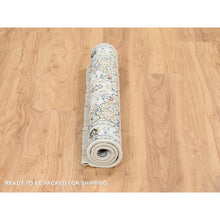 Load image into Gallery viewer, 3&#39;1&quot;x3&#39;1&quot; Ivory, 250 KPSI, Nain with Center Medallion Flower Design, Wool, Hand Knotted, Square Oriental Rug FWR388542