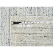 Load image into Gallery viewer, 6&#39;x6&#39; Ivory, Plain Modern Striae Design Soft Pile, Soft Wool Hand Loomed, Square Oriental Rug FWR388638