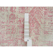 Load image into Gallery viewer, 2&#39;6&quot;x10&#39; Rose Pink, Wool And Art Silk Jacquard Hand Loomed, All Over Design, Runner Oriental Rug FWR388878