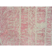 Load image into Gallery viewer, 2&#39;6&quot;x10&#39; Rose Pink, Wool And Art Silk Jacquard Hand Loomed, All Over Design, Runner Oriental Rug FWR388878