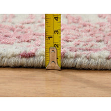 Load image into Gallery viewer, 2&#39;6&quot;x10&#39; Rose Pink, All Over Design Wool And Art Silk, Jacquard Hand Loomed, Runner Oriental Rug FWR388884