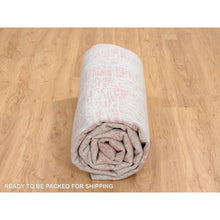 Load image into Gallery viewer, 10&#39;2&quot;x10&#39;2&quot; Rose Pink, Wool And Art Silk Jacquard Hand Loomed, All Over Design, Square Oriental Rug FWR388890