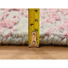 Load image into Gallery viewer, 10&#39;2&quot;x10&#39;2&quot; Rose Pink, Wool And Art Silk Jacquard Hand Loomed, All Over Design, Square Oriental Rug FWR388890