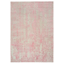 Load image into Gallery viewer, 10&#39;x14&#39; Rose Pink, All Over Design Wool and Art Silk, Jacquard Hand Loomed, Oriental Rug FWR388902