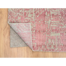 Load image into Gallery viewer, 10&#39;x14&#39; Rose Pink, All Over Design Wool and Art Silk, Jacquard Hand Loomed, Oriental Rug FWR388902