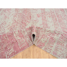 Load image into Gallery viewer, 10&#39;x14&#39; Rose Pink, All Over Design Wool and Art Silk, Jacquard Hand Loomed, Oriental Rug FWR388902