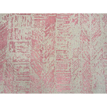 Load image into Gallery viewer, 10&#39;x14&#39; Rose Pink, All Over Design Wool And Art Silk, Jacquard Hand Loomed, Oriental Rug FWR388902