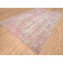 Load image into Gallery viewer, 11&#39;10&quot;x17&#39;10&quot; Rose Pink, All Over Design Wool And Art Silk, Jacquard Hand Loomed, Oversized Oriental Rug FWR389016