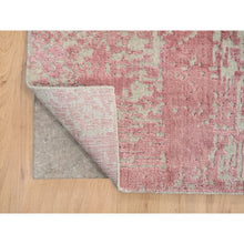 Load image into Gallery viewer, 11&#39;10&quot;x17&#39;10&quot; Rose Pink, All Over Design Wool And Art Silk, Jacquard Hand Loomed, Oversized Oriental Rug FWR389016