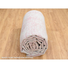Load image into Gallery viewer, 11&#39;10&quot;x17&#39;10&quot; Rose Pink, All Over Design Wool And Art Silk, Jacquard Hand Loomed, Oversized Oriental Rug FWR389016