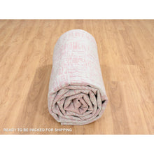 Load image into Gallery viewer, 11&#39;10&quot;x15&#39;1&quot; Rose Pink, Jacquard Hand Loomed, All Over Design Wool and Art Silk, Oversized Oriental Rug FWR389046