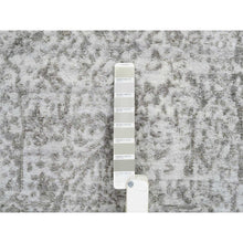 Load image into Gallery viewer, 2&#39;7&quot;x23&#39;9&quot; Gray, Hand Knotted, Broken Persian Design, Wool And Pure Silk, Xl Runner Oriental Rug FWR389064