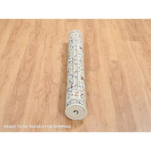 Load image into Gallery viewer, 4&#39;2&quot;x4&#39;2&quot; Ivory, Hand Knotted, Nain with Center Medallion Flower Design, Wool, 250 KPSI, Square Oriental Rug FWR389178