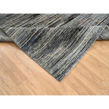 Load image into Gallery viewer, 8&#39;4&quot;x9&#39;10&quot; Colorful, Modern Stripe Design, Natural Dyes Thick and Plush, Ghazni Wool Hand Knotted, Oriental Rug FWR389196