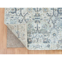 Load image into Gallery viewer, 2&#39;6&quot;x18&#39;2&quot; Ivory, Tabriz Vase With Pomegranate Design, Silk With Textured Wool Hand Knotted, XL Runner Oriental Rug FWR389340