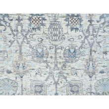 Load image into Gallery viewer, 2&#39;6&quot;x18&#39;2&quot; Ivory, Tabriz Vase With Pomegranate Design, Silk With Textured Wool Hand Knotted, XL Runner Oriental Rug FWR389340