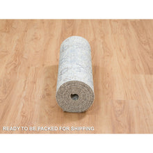 Load image into Gallery viewer, 2&#39;6&quot;x18&#39;2&quot; Ivory, Tabriz Vase With Pomegranate Design, Silk With Textured Wool Hand Knotted, XL Runner Oriental Rug FWR389340