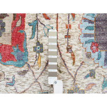Load image into Gallery viewer, 14&#39;x14&#39; Colorful, Tabriz Vase With Flower Design, Silk With Textured Wool Hand Knotted, Round Oriental Rug FWR389472