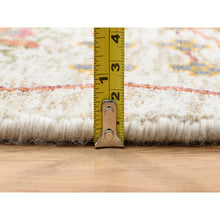 Load image into Gallery viewer, 14&#39;x14&#39; Colorful, Tabriz Vase With Flower Design, Silk With Textured Wool Hand Knotted, Round Oriental Rug FWR389472