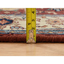 Load image into Gallery viewer, 2&#39;7&quot;x16&#39; Terracotta Red, Hand Knotted Antiqued Fine Heriz Re-Creation Densely Woven, Natural Dyes Hand Spun Wool, XL Runner Oriental Rug FWR389796