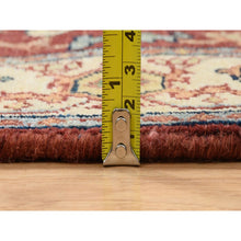 Load image into Gallery viewer, 2&#39;6&quot;x18&#39;2&quot; Terracotta Red, Hand Spun Wool Hand Knotted, Antiqued Fine Heriz Re-Creation, Densely Woven Natural Dyes, XL Runner Oriental Rug FWR389820